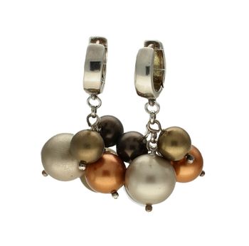 Kolczyki wiszące srebrne kolorowe perły Swarovski Elements KWM 5810 Swarovski JESIEŃ.jpg